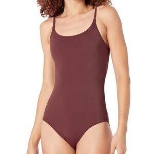 Amazon Essentials Spaghetti Strap Padded Swimsuit Deep Brown Size Med NWOT #0498